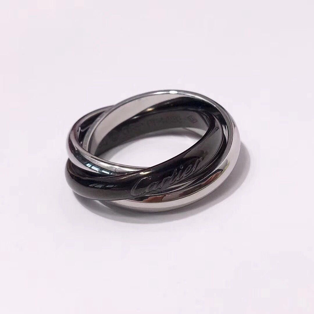 [Love's Uplift]TRINITY 3.2MM RING BLACK CERAMIC