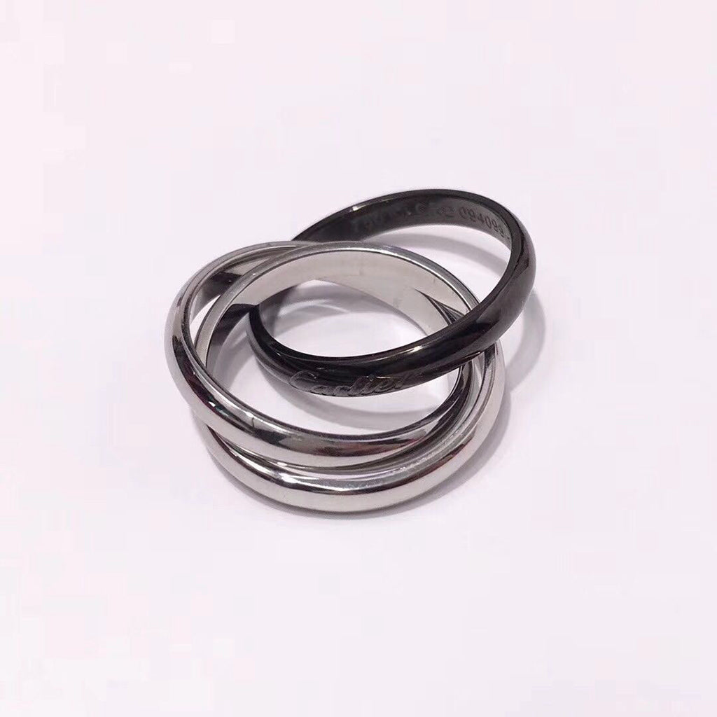 [Love's Uplift]TRINITY 3.2MM RING BLACK CERAMIC