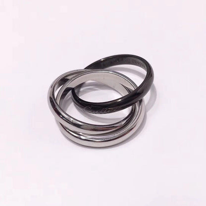[Love's Uplift]TRINITY 3.2MM RING BLACK CERAMIC