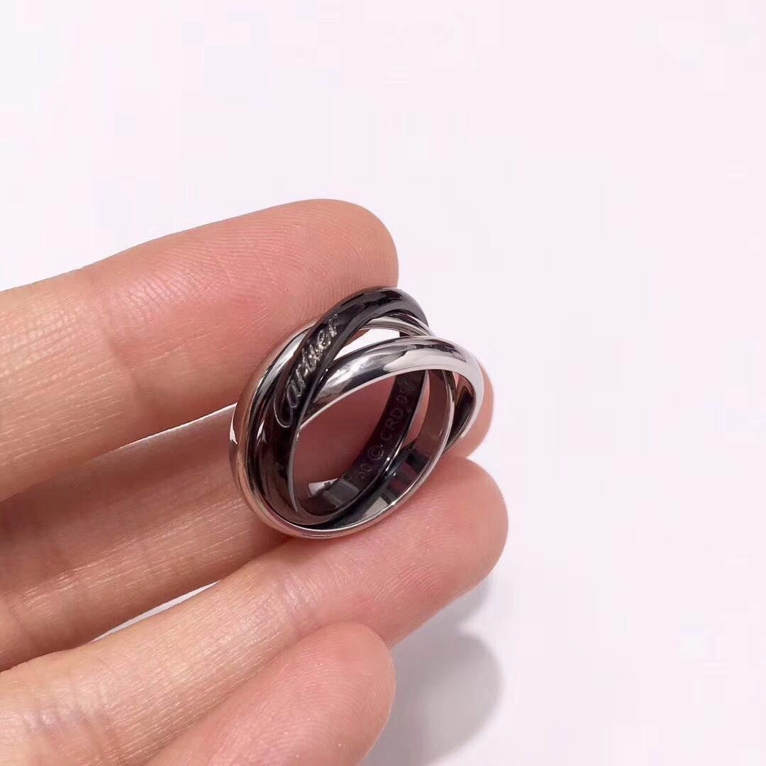 [Love's Uplift]TRINITY 3.2MM RING BLACK CERAMIC
