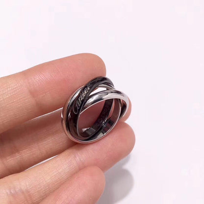 [Love's Uplift]TRINITY 3.2MM RING BLACK CERAMIC