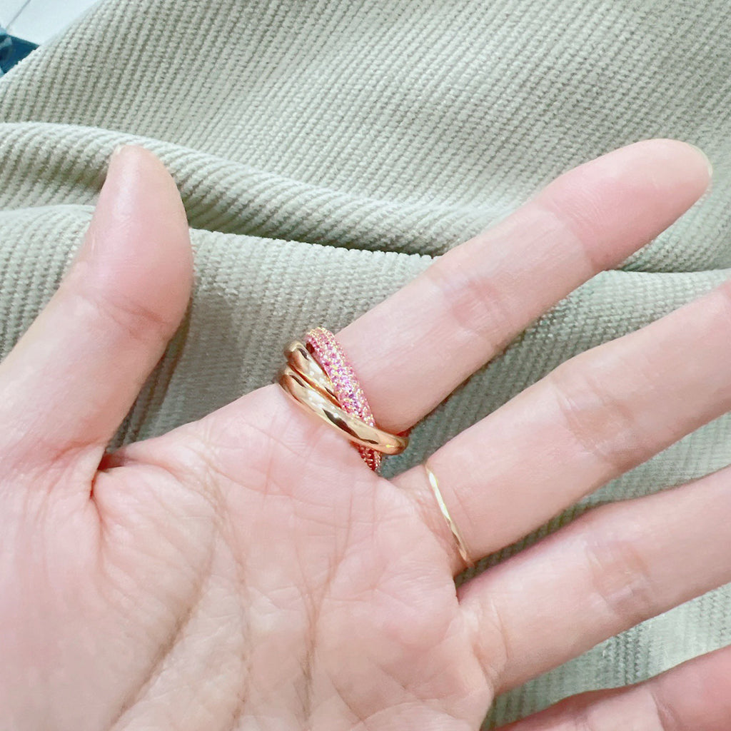 [Love's Uplift]TRINITY 3.2MM RING PINK DIAMOND