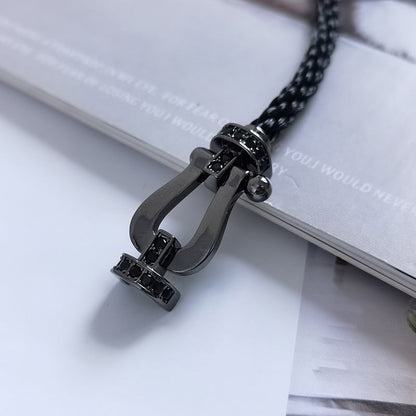 [Love's Uplift]FORCE LARGE SERIES HORSESHOE BLACK SAMURAI BRACELET
