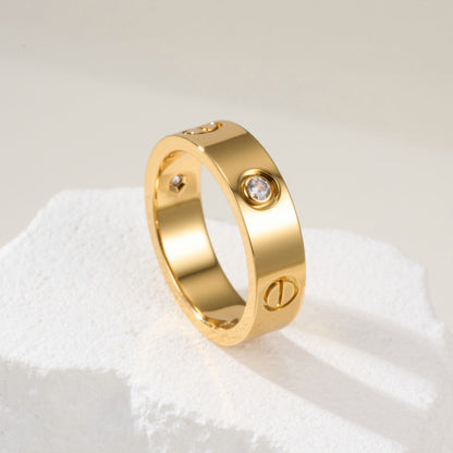 [Love's Uplift]LOVE 4MM 1 DIAMOND RING
