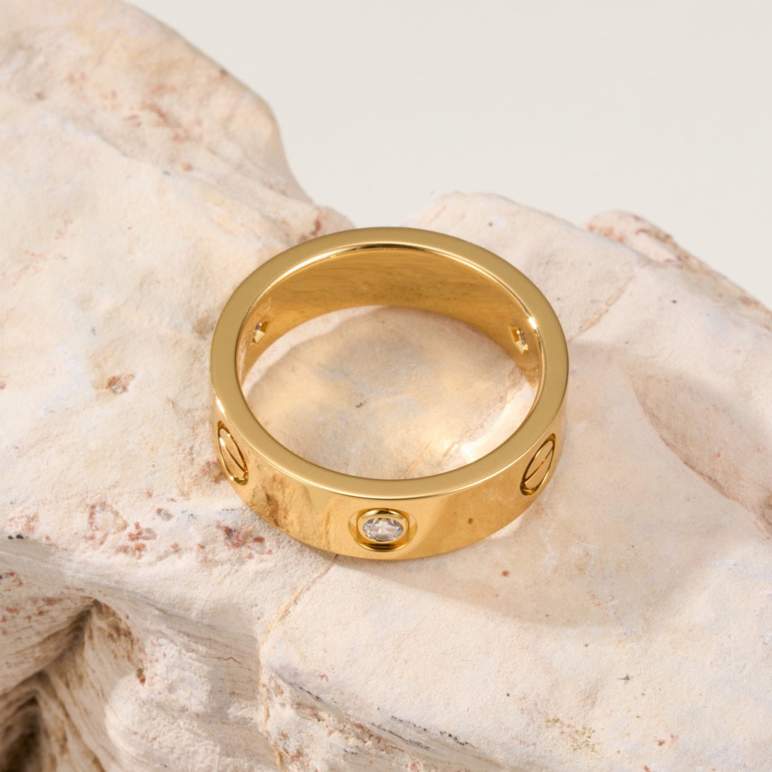 [Love's Uplift]LOVE 4MM 1 DIAMOND RING
