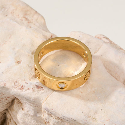 [Love's Uplift]LOVE 4MM 1 DIAMOND RING