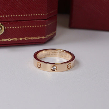 [Love's Uplift]LOVE 4MM 1 DIAMOND RING