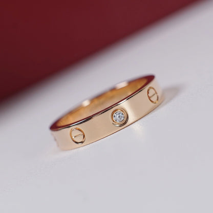 [Love's Uplift]LOVE 4MM 1 DIAMOND RING