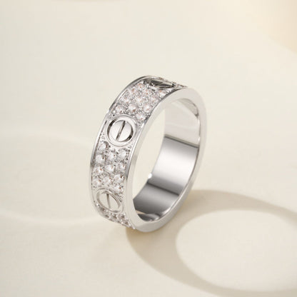 [Love's Uplift]LOVE RING 5.5MM DIAMONDS PAVED
