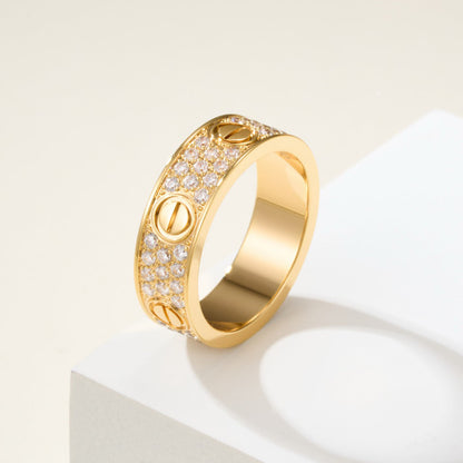 [Love's Uplift]LOVE RING 5.5MM DIAMONDS PAVED