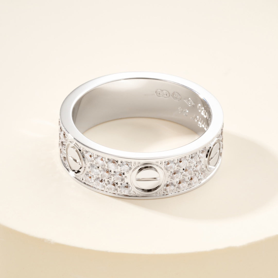 [Love's Uplift]LOVE RING 5.5MM DIAMONDS PAVED