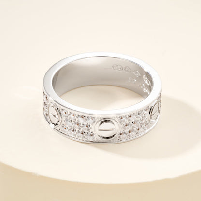 [Love's Uplift]LOVE RING 5.5MM DIAMONDS PAVED