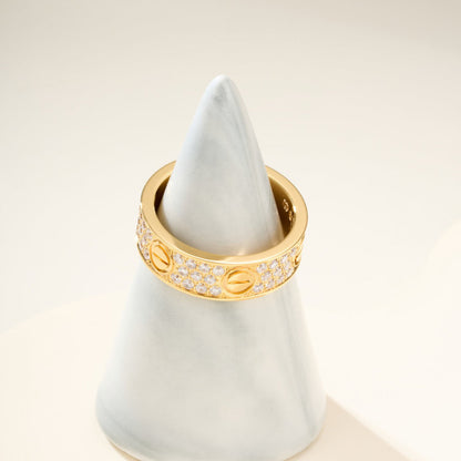 [Love's Uplift]LOVE RING 5.5MM DIAMONDS PAVED