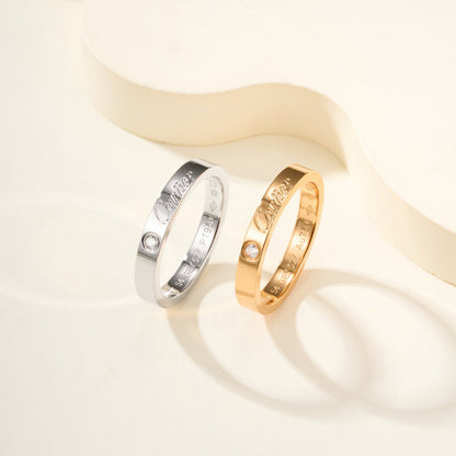 [Love's Uplift]LOVE RING 4MM 1 DIAMOND