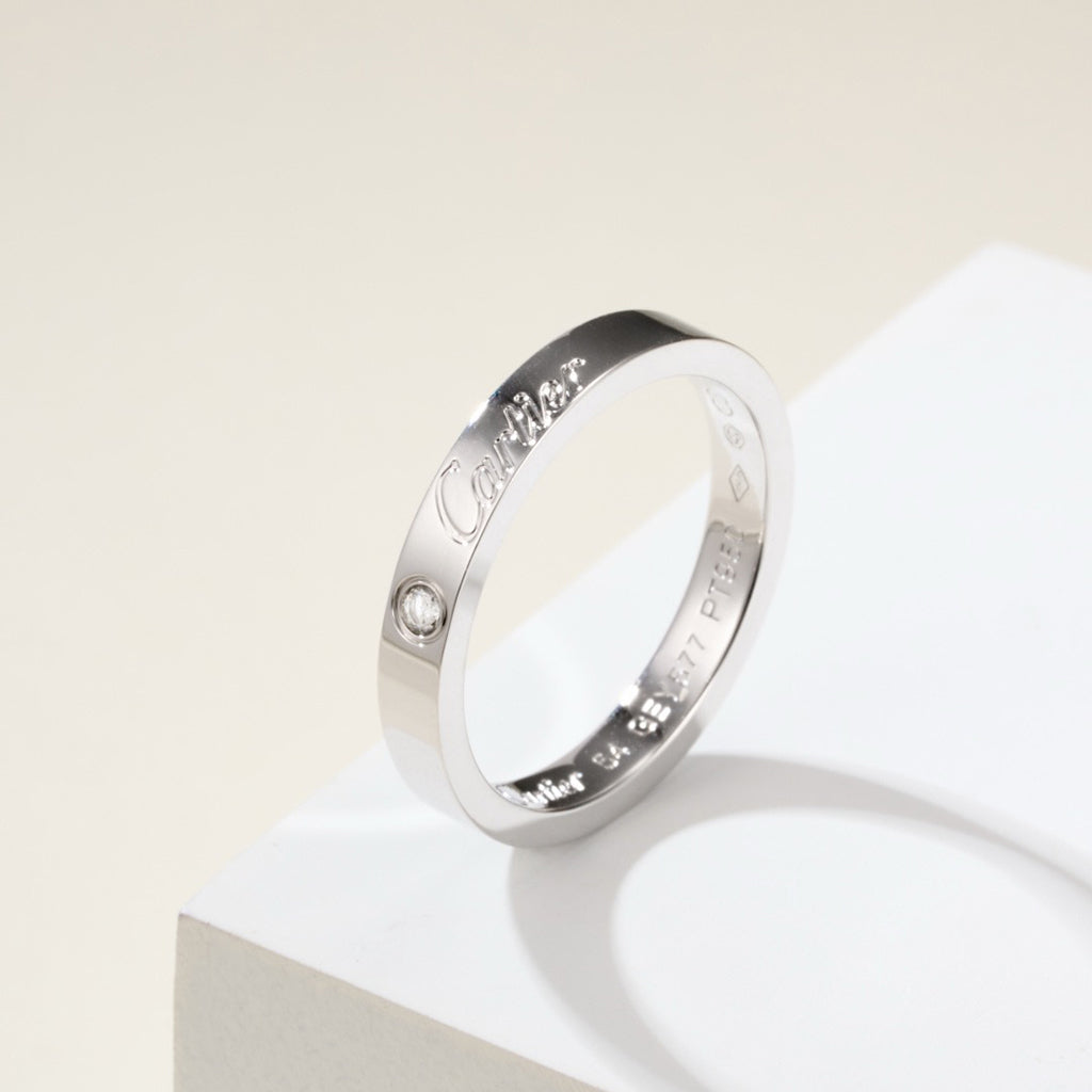 [Love's Uplift]LOVE RING 4MM 1 DIAMOND
