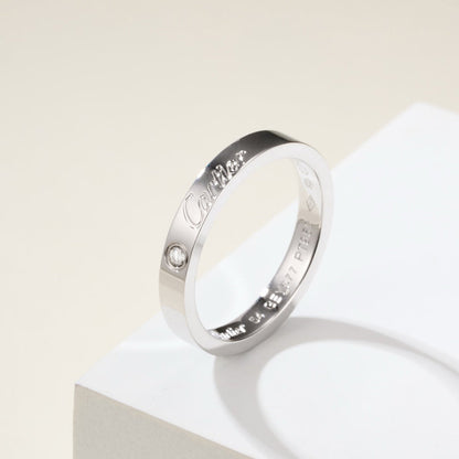[Love's Uplift]LOVE RING 4MM 1 DIAMOND