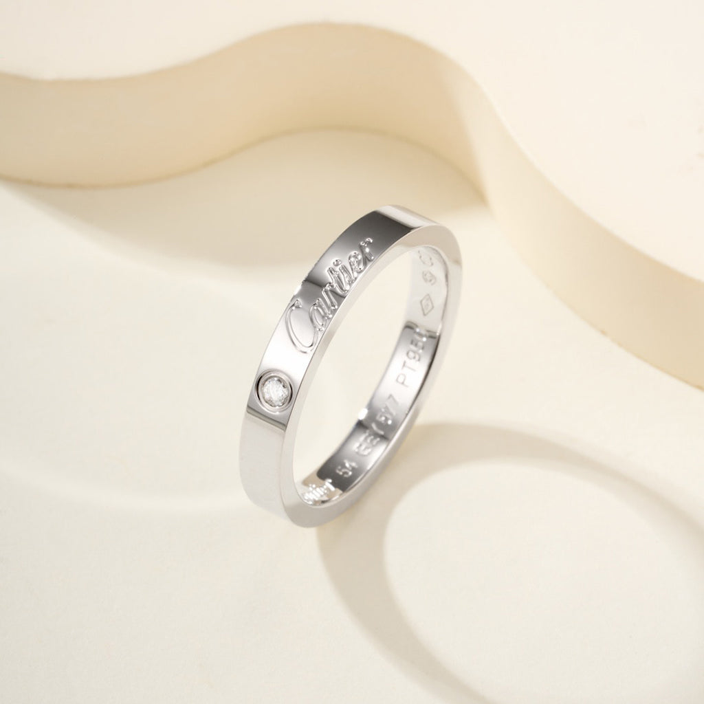 [Love's Uplift]LOVE RING 4MM 1 DIAMOND