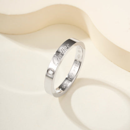 [Love's Uplift]LOVE RING 4MM 1 DIAMOND