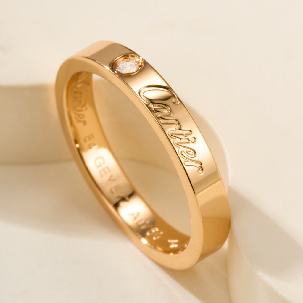 [Love's Uplift]LOVE RING 4MM 1 DIAMOND