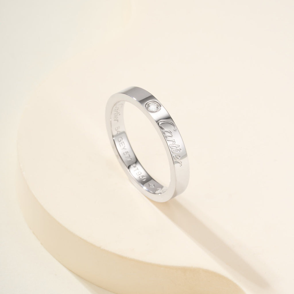 [Love's Uplift]LOVE RING 4MM 1 DIAMOND