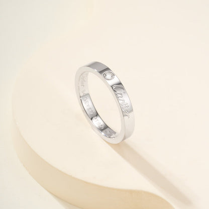 [Love's Uplift]LOVE RING 4MM 1 DIAMOND
