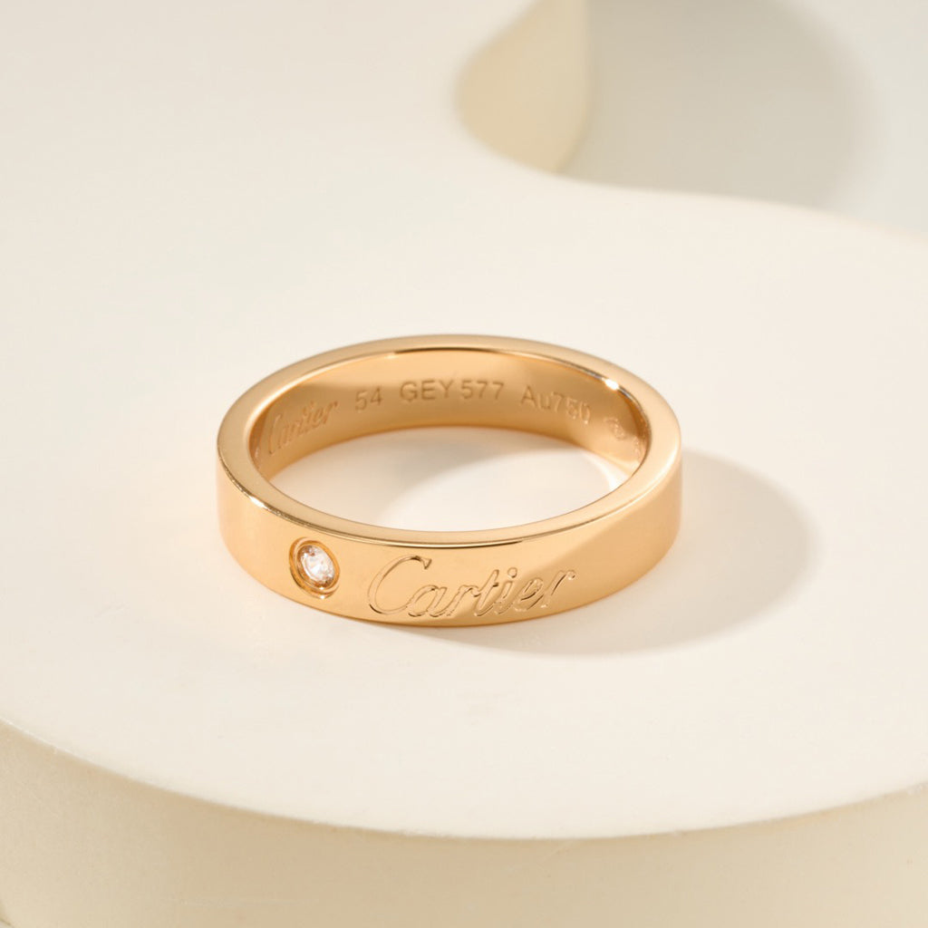 [Love's Uplift]LOVE RING 4MM 1 DIAMOND