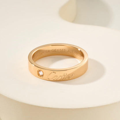 [Love's Uplift]LOVE RING 4MM 1 DIAMOND