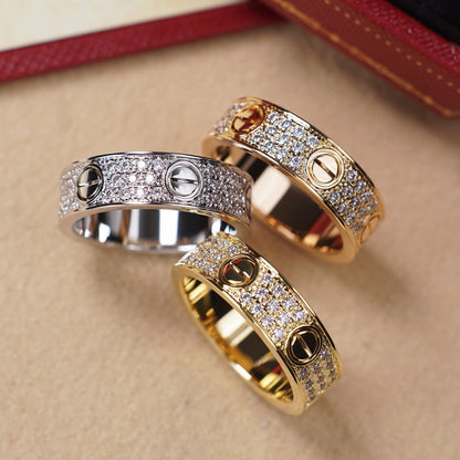 [Love's Uplift]LOVE RING 5.5MM DIAMONDS PAVED