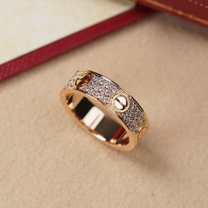 [Love's Uplift]LOVE RING 5.5MM DIAMONDS PAVED
