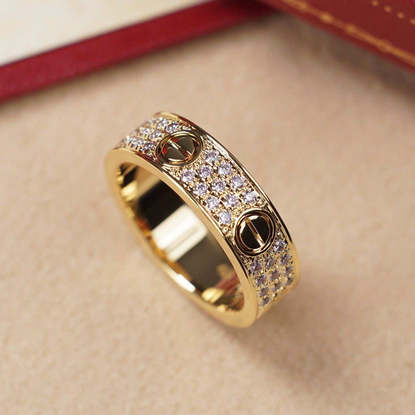 [Love's Uplift]LOVE RING 5.5MM DIAMONDS PAVED