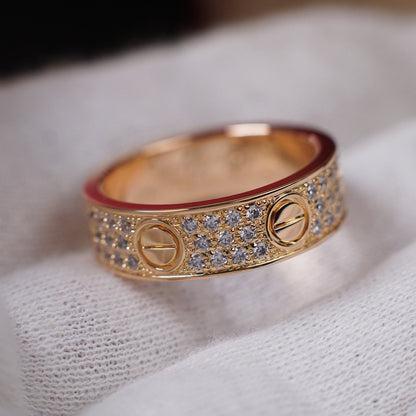 [Love's Uplift]LOVE RING 5.5MM DIAMONDS PAVED