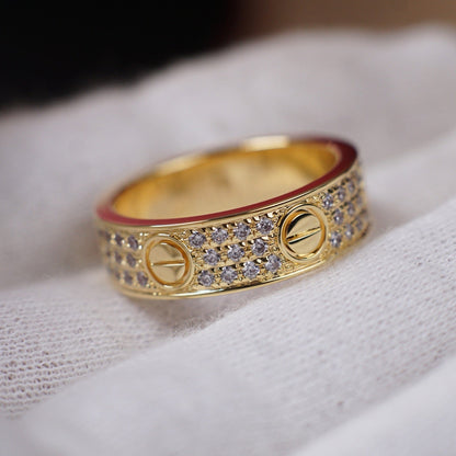 [Love's Uplift]LOVE RING 5.5MM DIAMONDS PAVED
