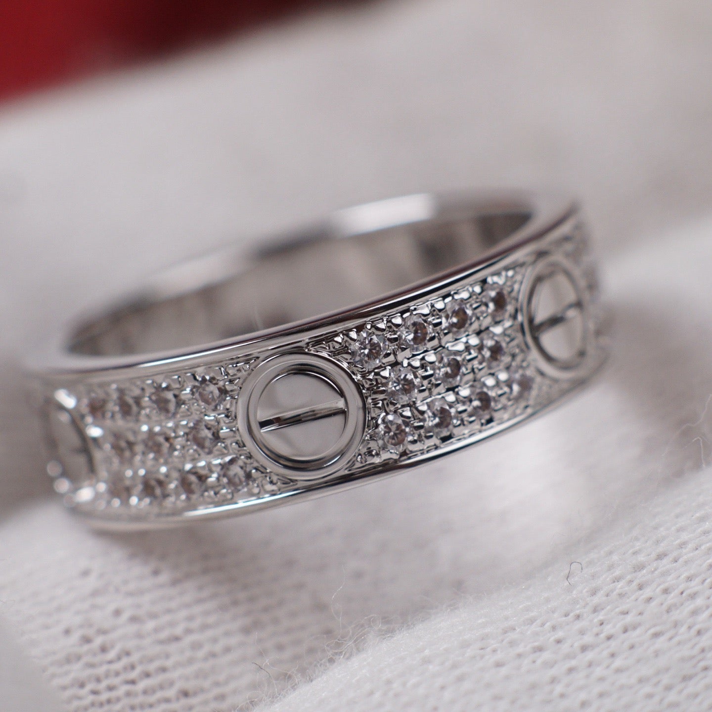[Love's Uplift]LOVE RING 5.5MM DIAMONDS PAVED
