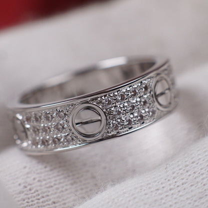 [Love's Uplift]LOVE RING 5.5MM DIAMONDS PAVED