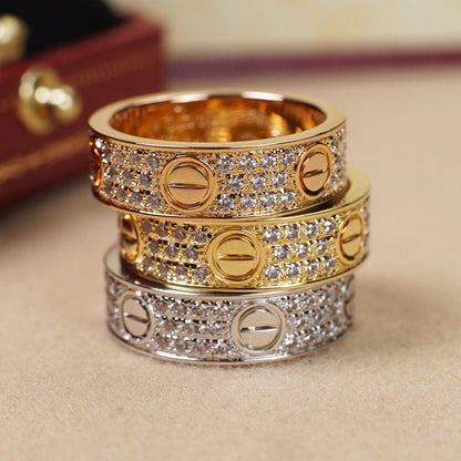 [Love's Uplift]LOVE RING 5.5MM DIAMONDS PAVED