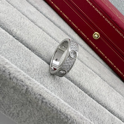 [Love's Uplift]LOVE 5.5MM FULL-PAVE 6-DIAMOND RING