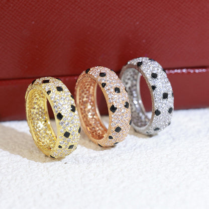 [Love's Uplift]PANTHERE SPOTTED FULL DIAMOND RING