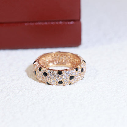 [Love's Uplift]PANTHERE SPOTTED FULL DIAMOND RING