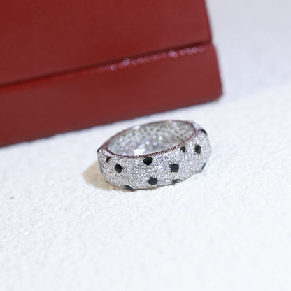 [Love's Uplift]PANTHERE SPOTTED FULL DIAMOND RING
