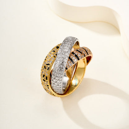 [Love's Uplift Jewelry] TRINITY  RING LEOPARD PRINT