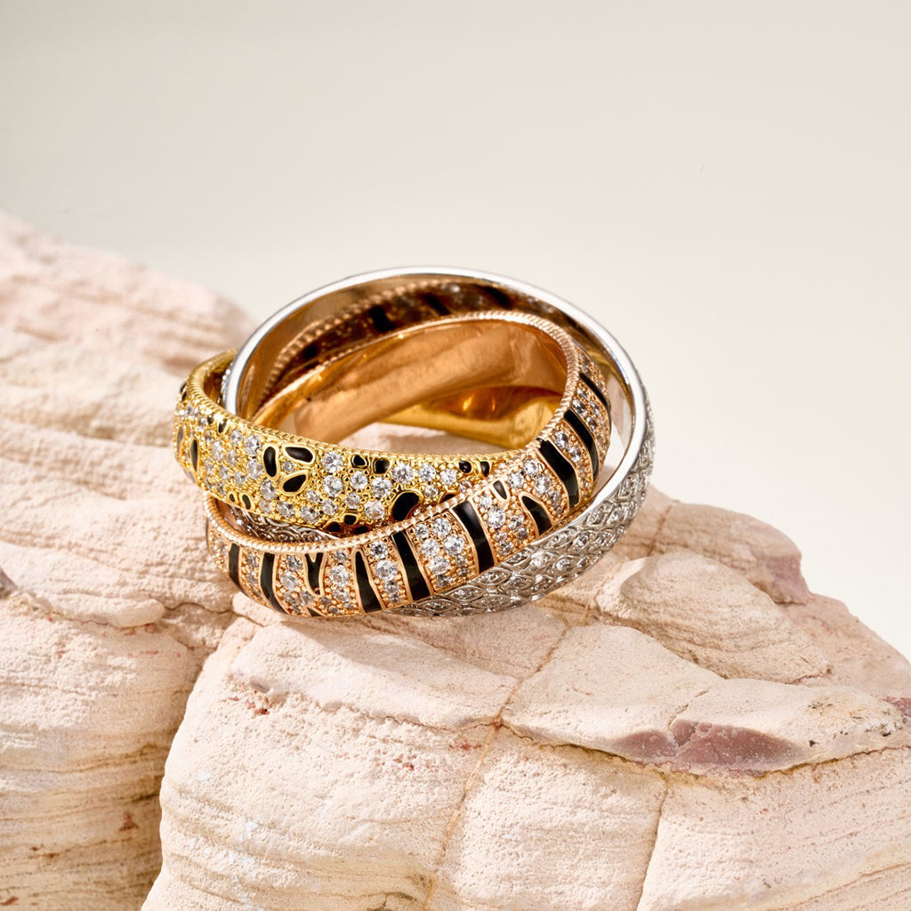 [Love's Uplift Jewelry] TRINITY  RING LEOPARD PRINT