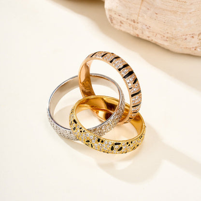 [Love's Uplift Jewelry] TRINITY  RING LEOPARD PRINT