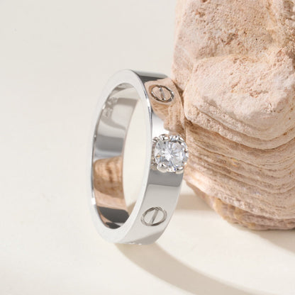 [Love's Uplift]LOVE RING 3.6MM 1 BIG DIAMOND