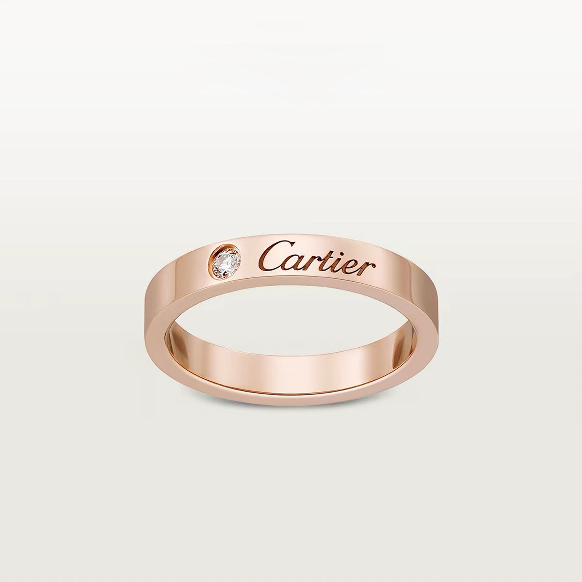 [Love's Uplift]LOVE RING 4MM 1 DIAMOND