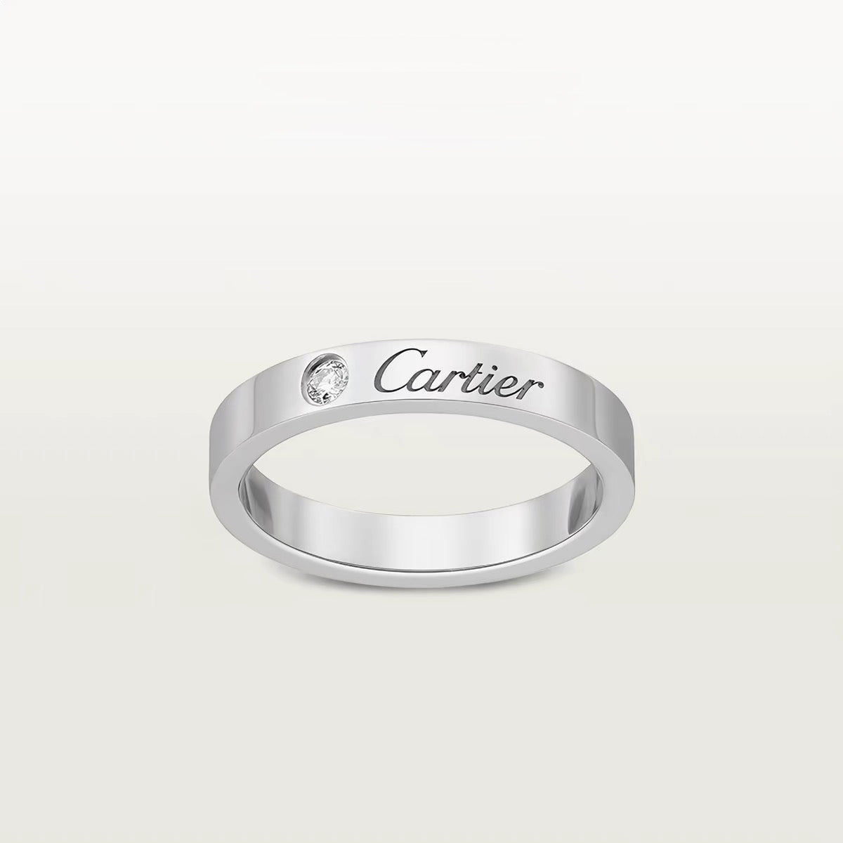 [Love's Uplift]LOVE RING 4MM 1 DIAMOND