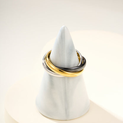 [Love's Uplift]TRINITY 3.2MM RING BLACK CERAMIC