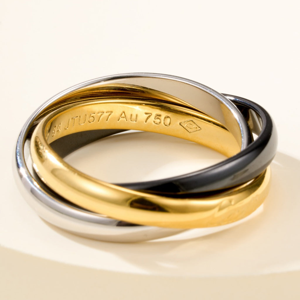[Love's Uplift]TRINITY 3.2MM RING BLACK CERAMIC