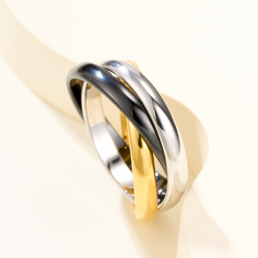 [Love's Uplift]TRINITY 3.2MM RING BLACK CERAMIC