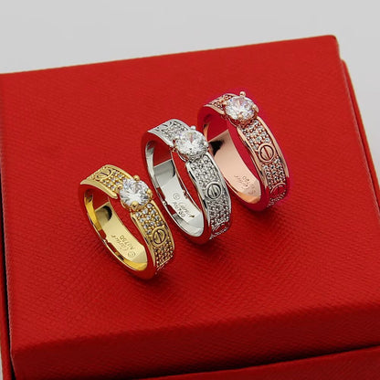 [Love's Uplift]LOVE RING 3.6MM 1 BIG DIAMOND FULL DIAMOND