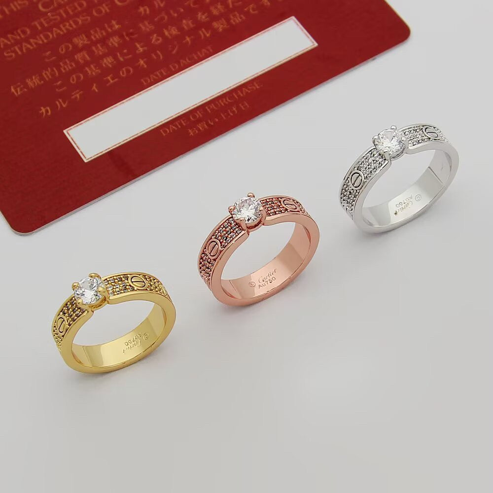 [Love's Uplift]LOVE RING 3.6MM 1 BIG DIAMOND FULL DIAMOND